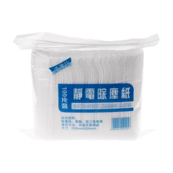 N0HB 100 шт./пакет Одноразовая бумага для электростатической швабры для удаления пыли Домашняя кухня Ванная комната